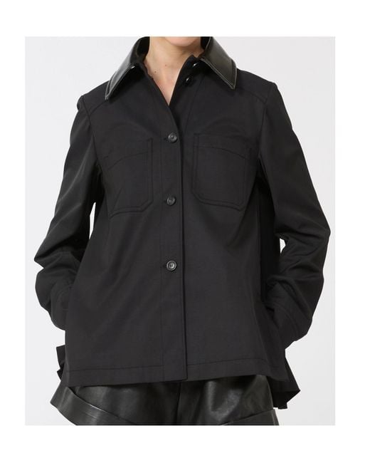 Sportmax Black Superbo Button-Up Overshirt