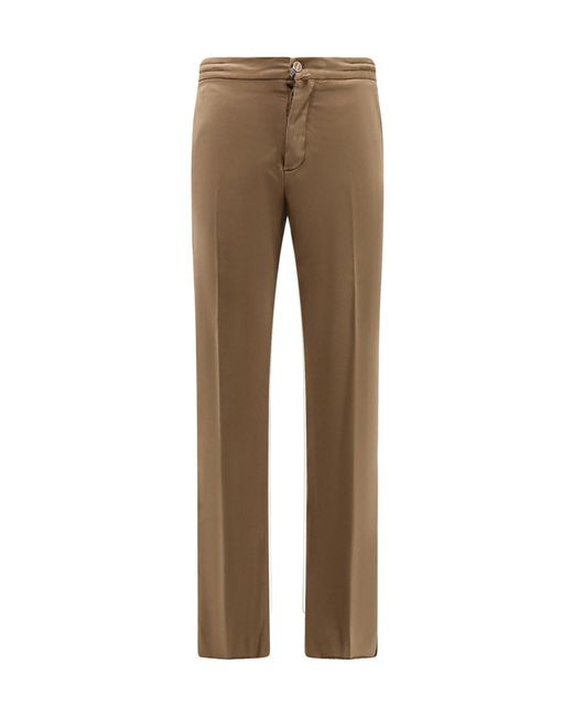 Kiton Natural Essential Drawstring Pants for men
