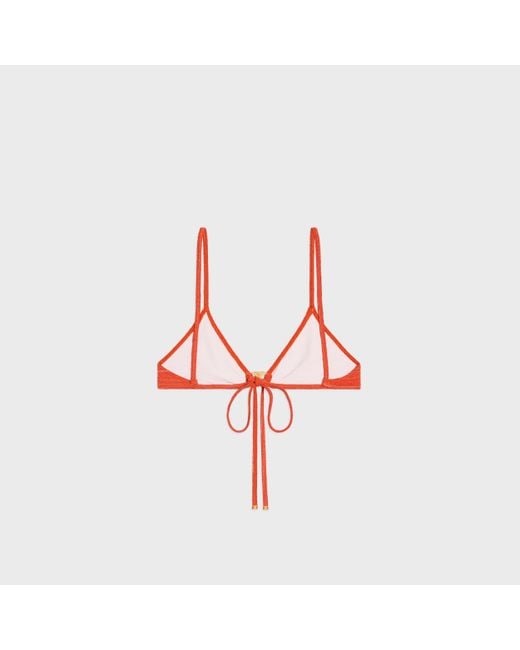 Céline Red Triomphe Triangle Top