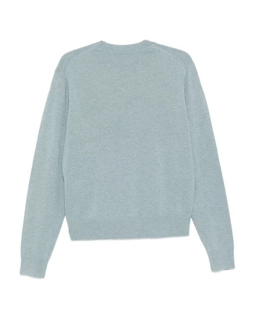 Acne Blue Crew Neck Sweater for men