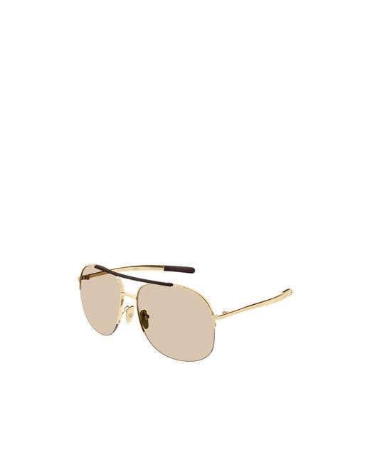 Gucci Metallic Eyewear Navigator Frame Sunglasses