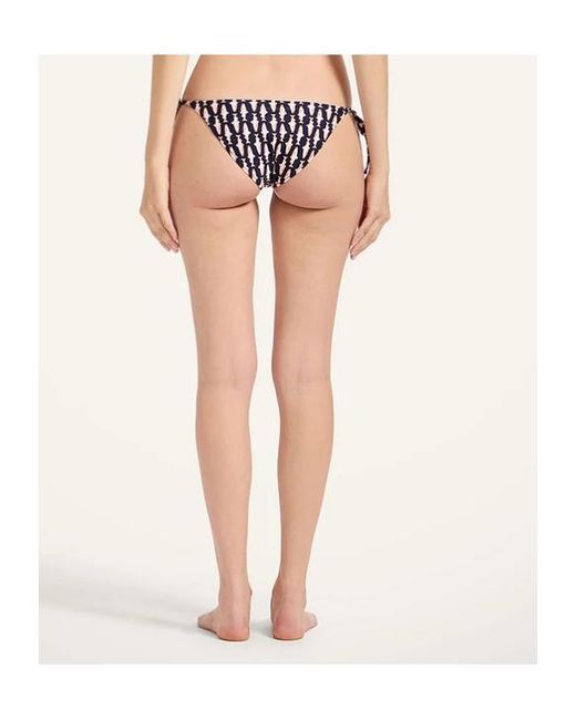 LaDoubleJ White Fish-Print Bikini Bottom