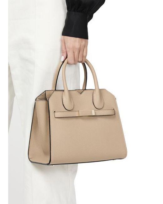 Valextra Natural Milano Two Handles Mini Bag
