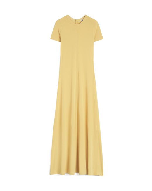 Totême  Yellow Short-Sleeve Maxi Dress
