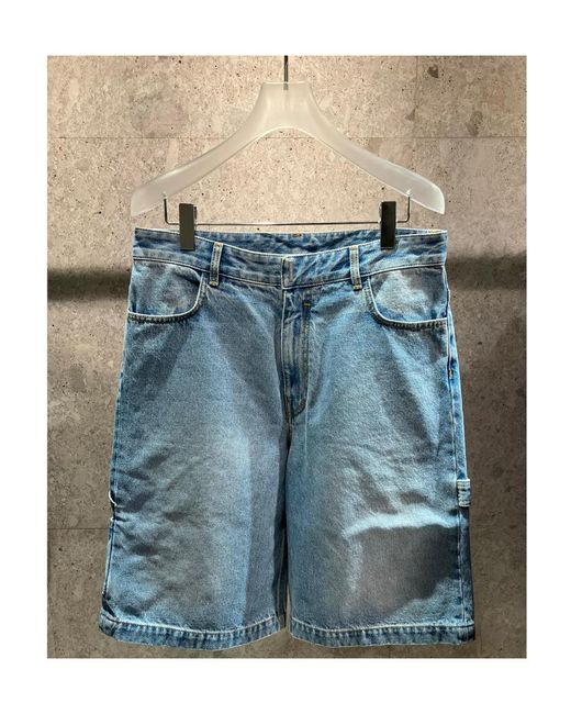 Givenchy Blue Carpenter Denim Bermuda Shorts for men