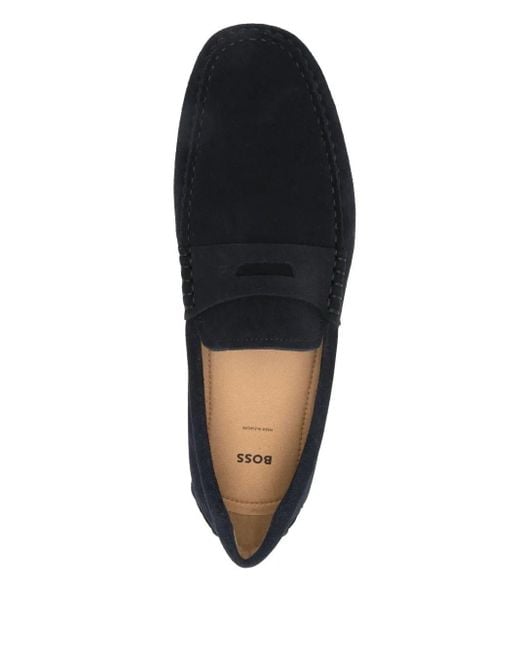 Boss Black Suede Loafers for men