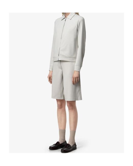K-Way Gray Isy Sl Spacer Zipped Sweatshirt