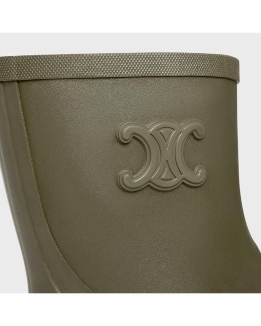 Céline Green Mid Rain Boots