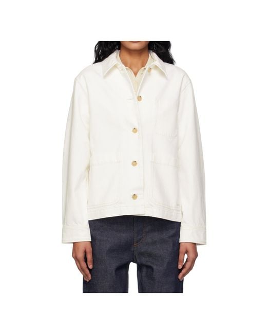 A.P.C. White Nikkie Denim Jacket