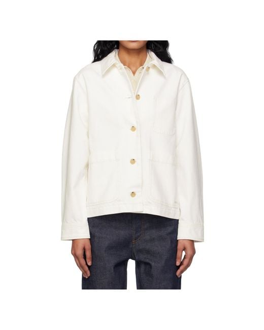A.P.C. White Nikkie Denim Jacket
