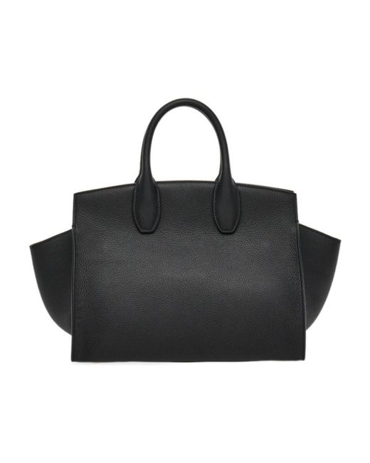 Ferragamo Black Ferragamo Studio Gancini Tote Bag