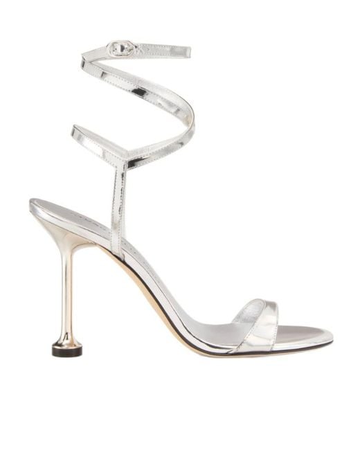 Stuart Weitzman White Nudistini Wrap 100