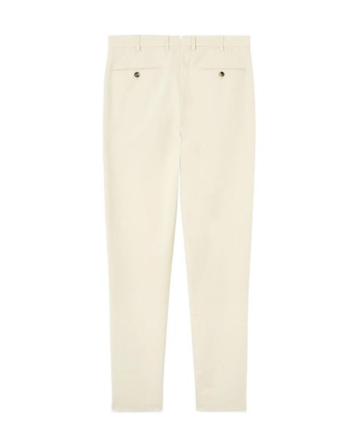 Loro Piana White Belt-Loop Casual Pants for men