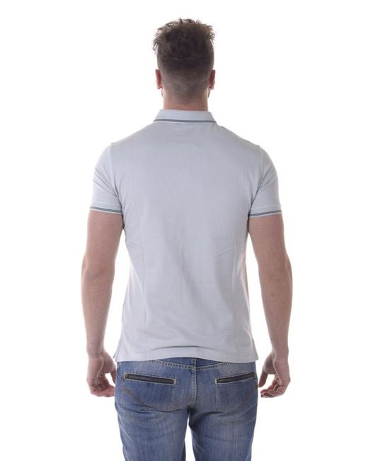Armani Jeans Blue Logo Slim Polo Shirt for men