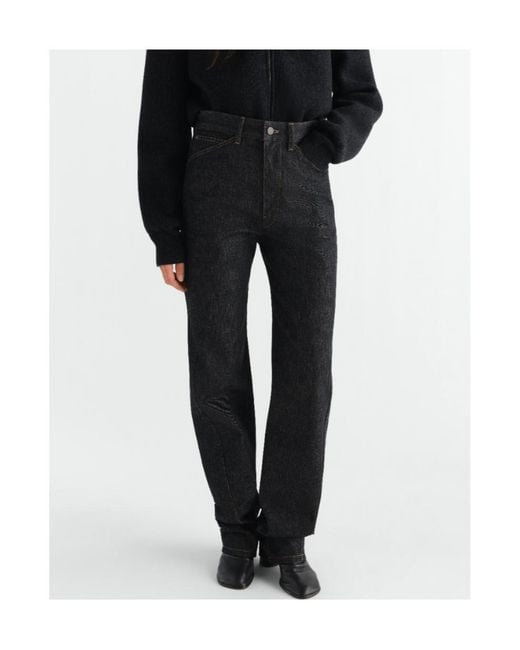 Lemaire Black Five Pockets Twisted Pants