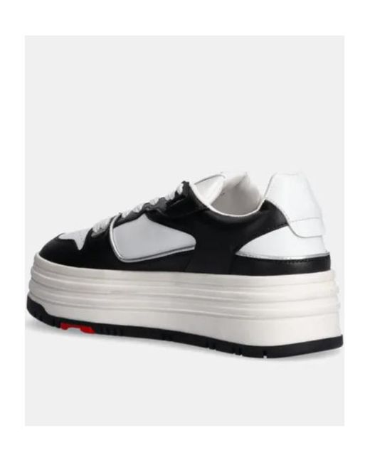 Moschino White Heart-Print Lace-Up Sneakers