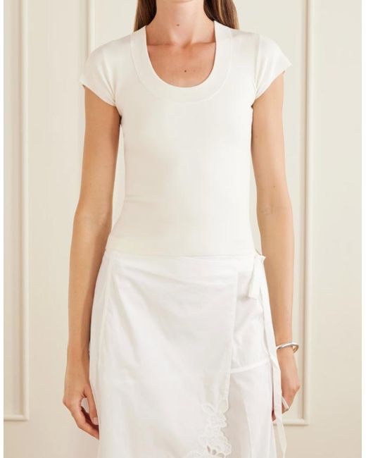 Sir White Crew Neck Short-Sleeved T-Shirt