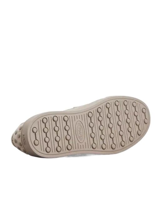 Tod's Gray Penny Suede Loafers for men