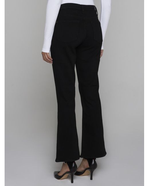 7 For All Mankind Black Betty Boot Logo-Patch Flared Jeans