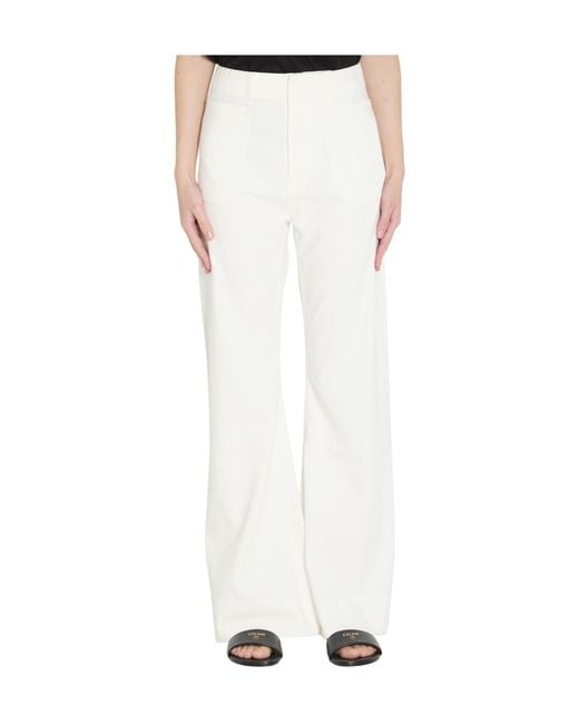 Céline White Flare Jeans 002