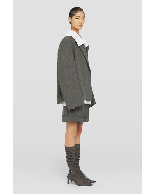 Jil Sander Gray Turn-Up Hem Tailored Shorts