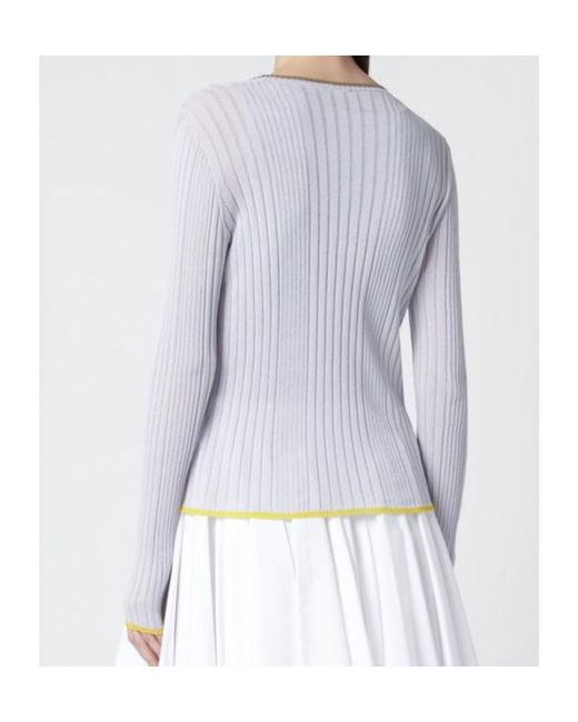 Roberto Collina Blue V-Neck Knitted Cardigan