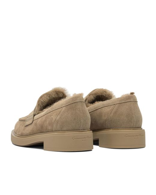 Gianvito Rossi Natural Round Toe Loafers