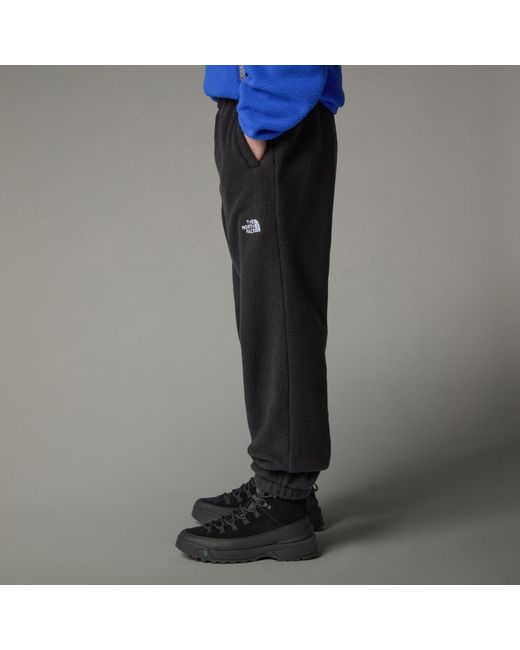The North Face Black Logo Embroidered Fleece Pants for men