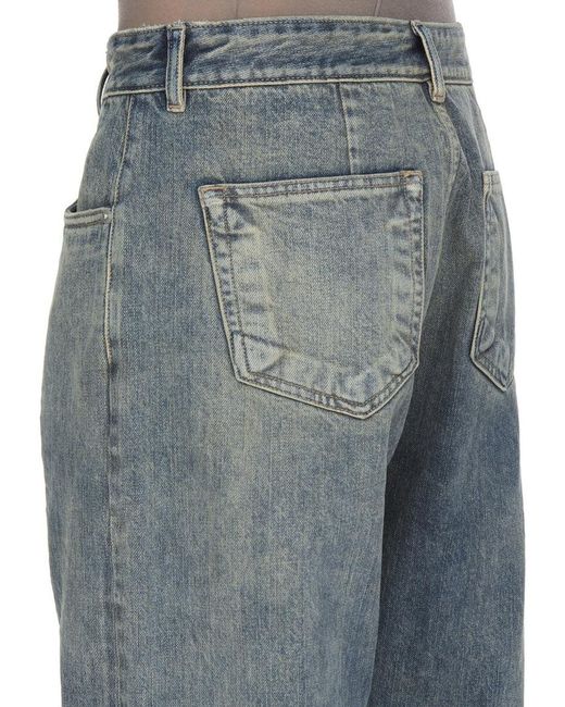 Rick Owens Blue Geth Belt-Loop Jeans for men