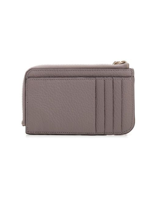 Chloé Gray Chloé Alphabet Zipped Cardholder