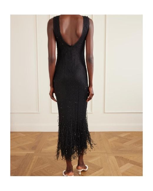 Jonathan Simkhai Black Irisa Sequin-Embellished Lace Dress