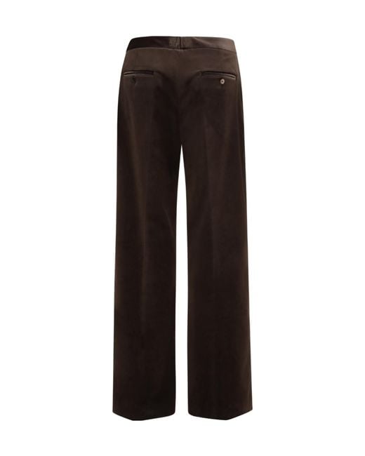 Lardini Black Wide-Leg Casual Trousers