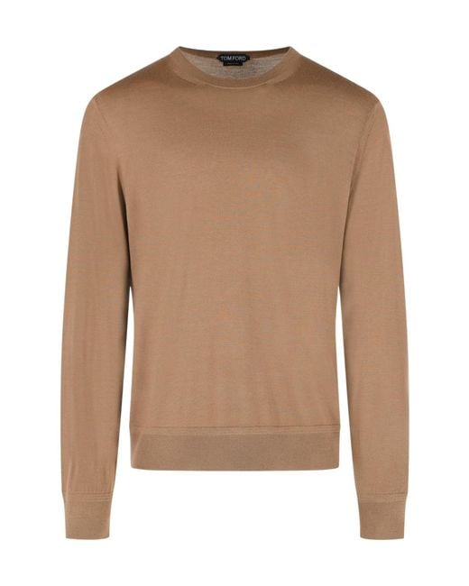 Tom Ford Brown Crewneck Knitted Top for men