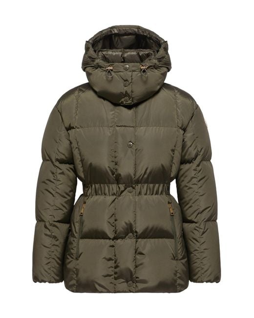 Moncler Green Agneux Hooded Short Down Jacket