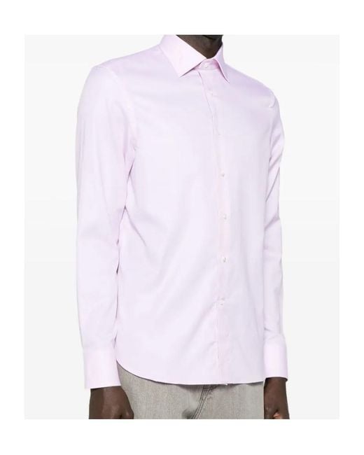 Canali Pink Long-Sleeved Shirt for men