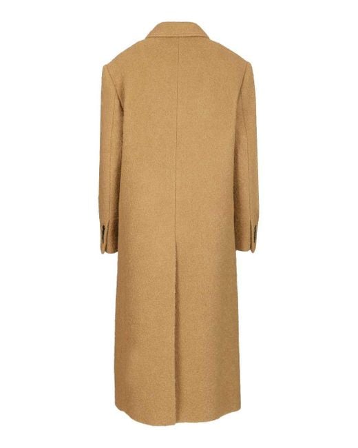 DUNST Natural Boucle Wool 3-Button Coat