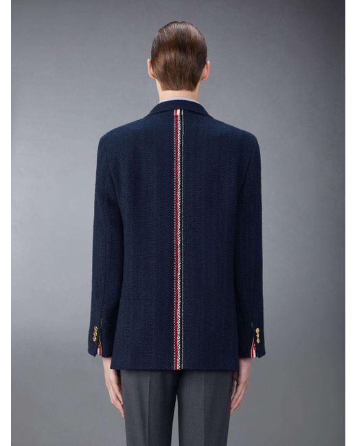 Thom Browne Blue Striped Blazer Jacket for men