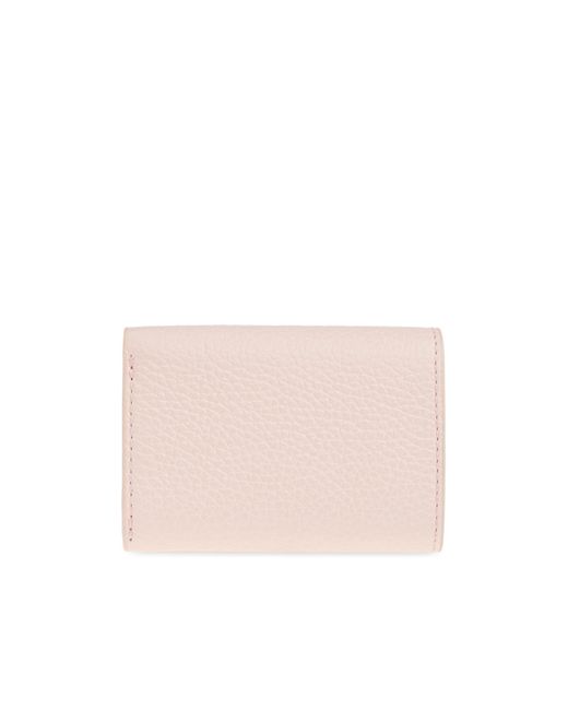Furla Pink Idea Logo Plaque Small Wallet