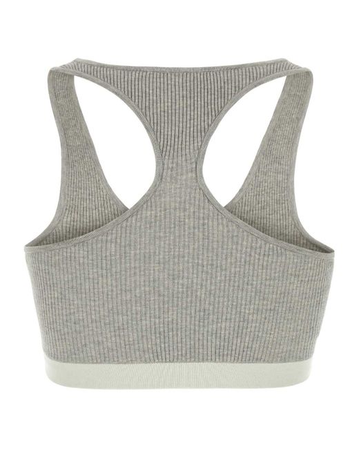 Miu Miu Gray Cotton Knit Top