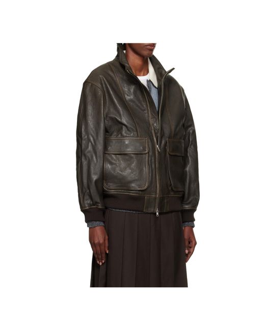 DUNST Multicolor Distressed Leather Jacket