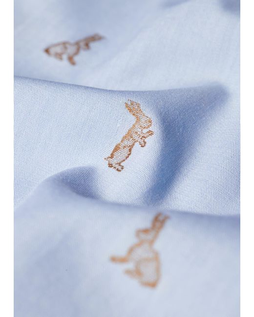 Paul Smith Blue Rabbit Print Shirt for men