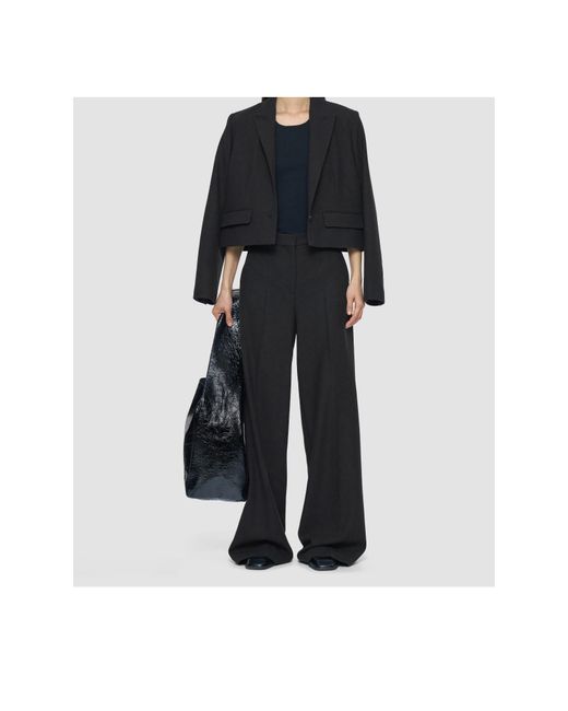 Joseph Black Alana Pleated-Front Trousers