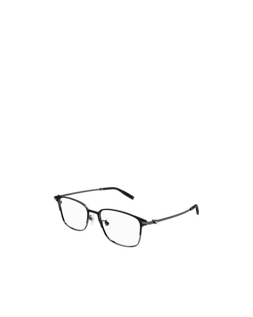 Montblanc White Eyewear Square Frame Glasses for men