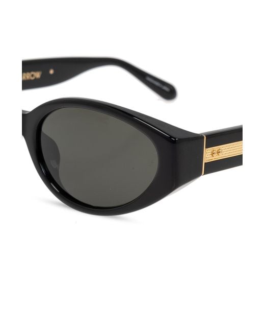 Linda Farrow White Full Frame Sunglasses