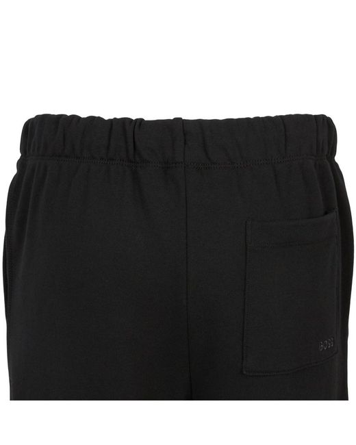Boss Black Drawstring Elasticated-Cuff Track Pants for men