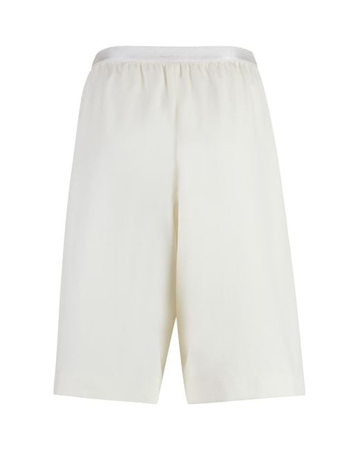 Agnona White Tailored Shorts