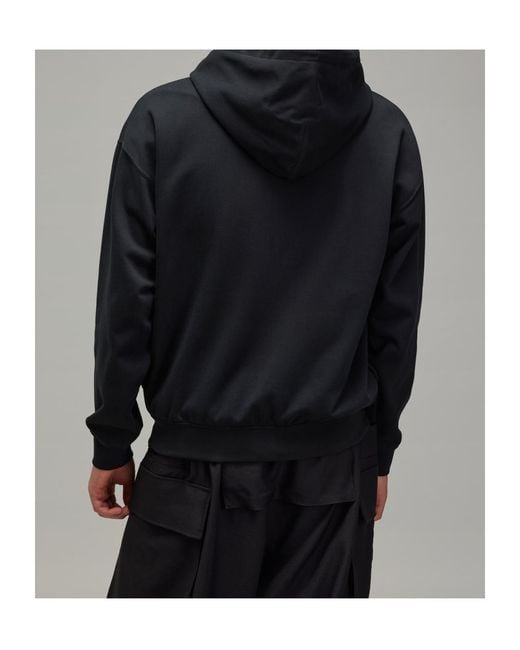 Y-3 Black French Terry Zip Hoodie for men