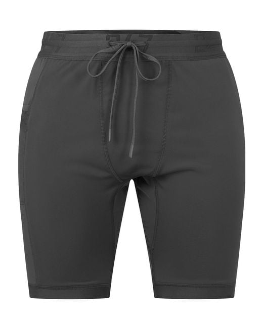 Represent Gray Drawstring Fitted Athletic Bike Shorts for men