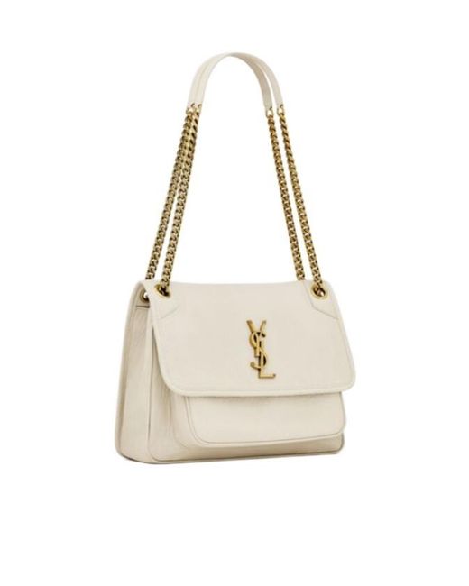 Saint Laurent White Niki Medium Shoulder Bag