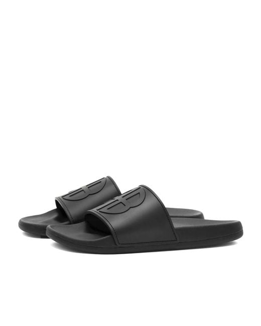 Anine Bing Brown Logo-Embossed Slides